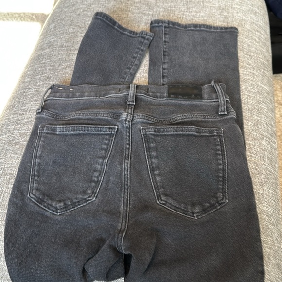 - Madewell Cali Demi Boot Jeans Black Wash High Rise Stretch Crop Size 24 - Picture 11 of 14